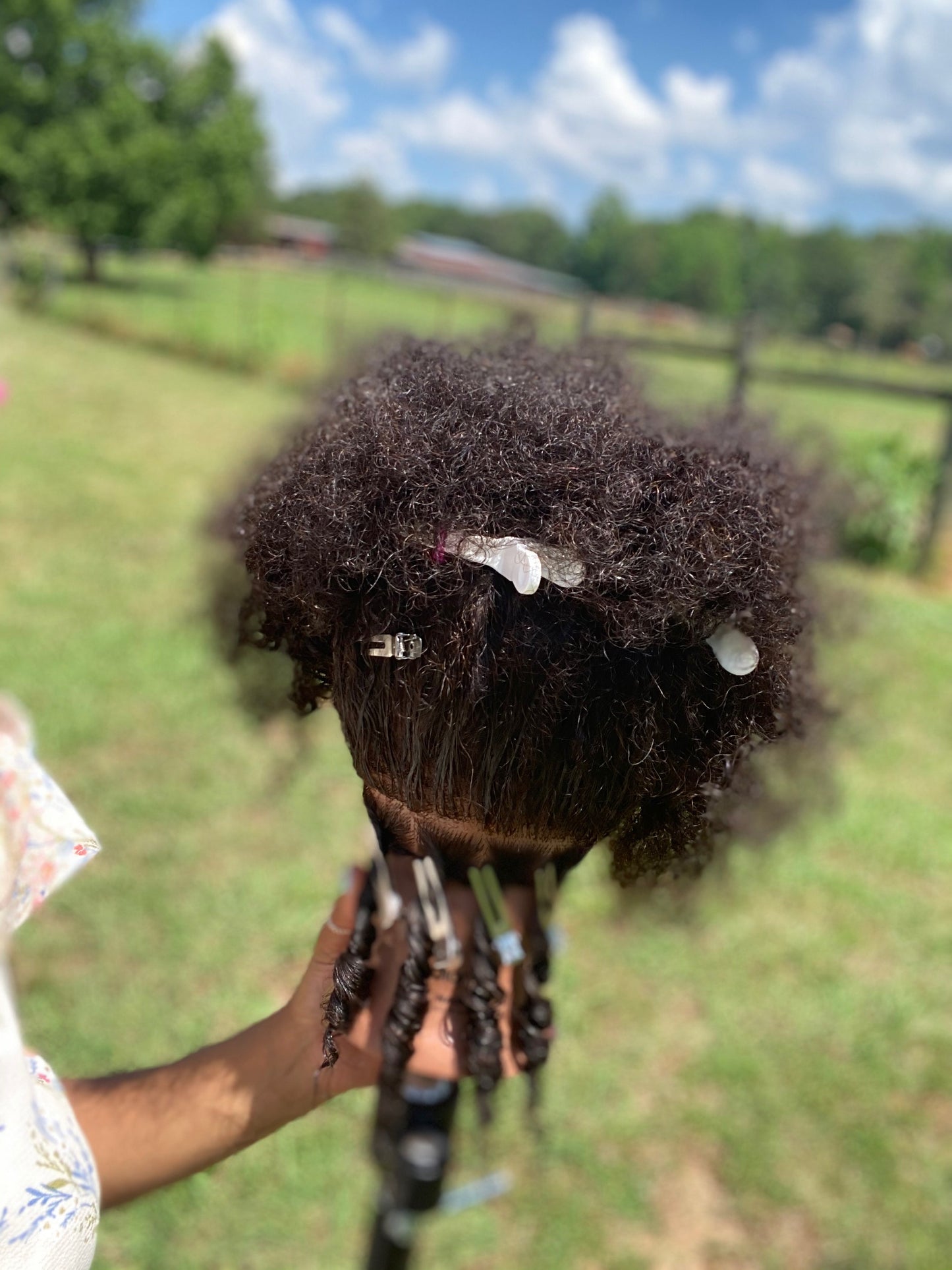 Curly Kinky Mannequin Head