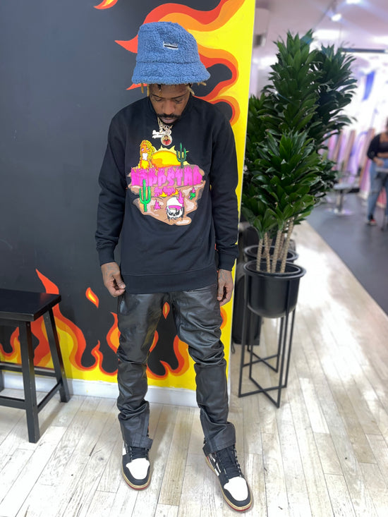 NappStar x Ray Hutch Crew Sweaters (Black)